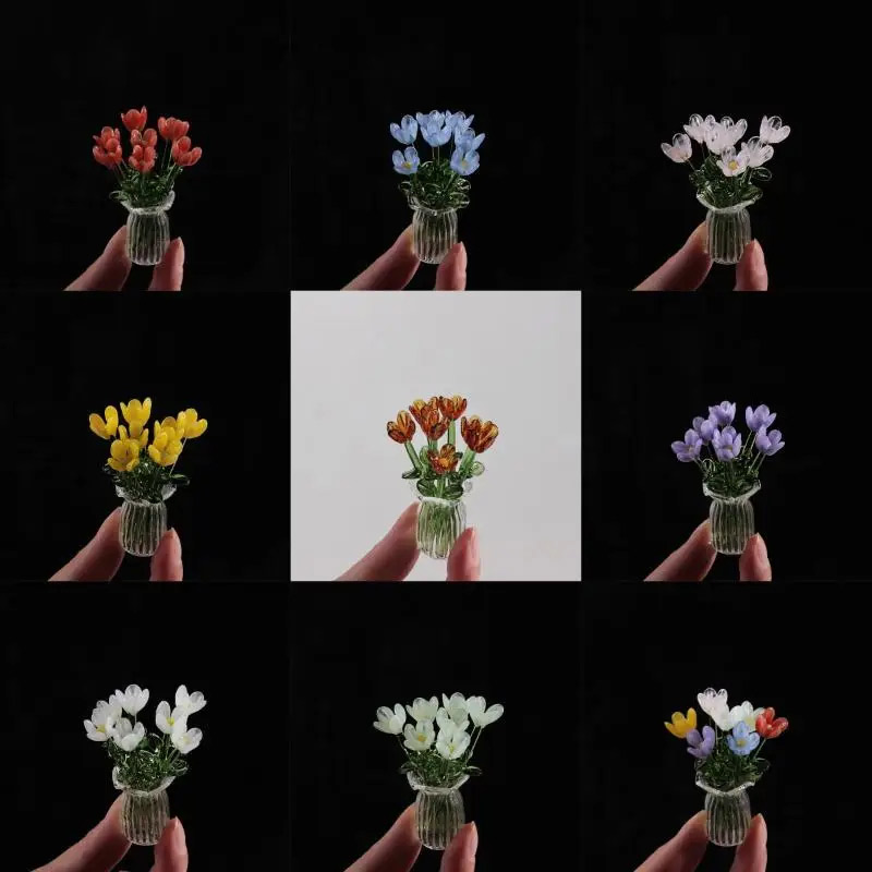 Florist Supply Vases - Handmade Glass Flower Bouquet Artificial Immortal