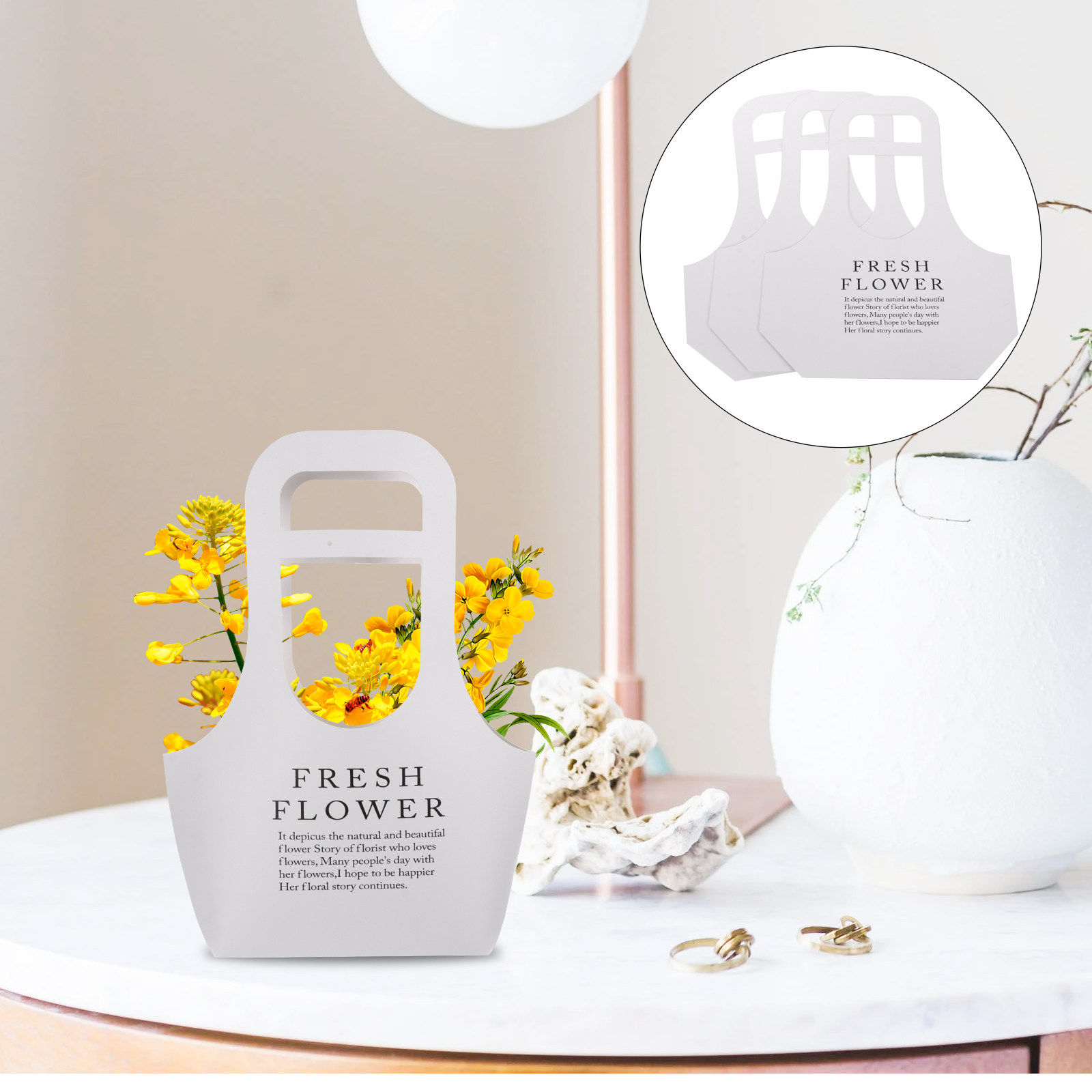 Flower Wrap Kraft - 3Pcs Premium Delicate Flower Packing Bags