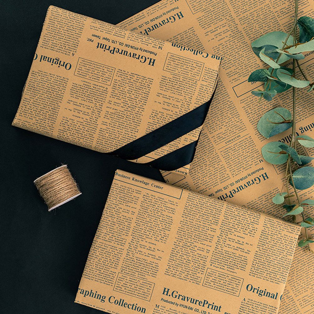 Flower Wrap Kraft - 20 Sheets Vintage Newspaper Flower Wrapping