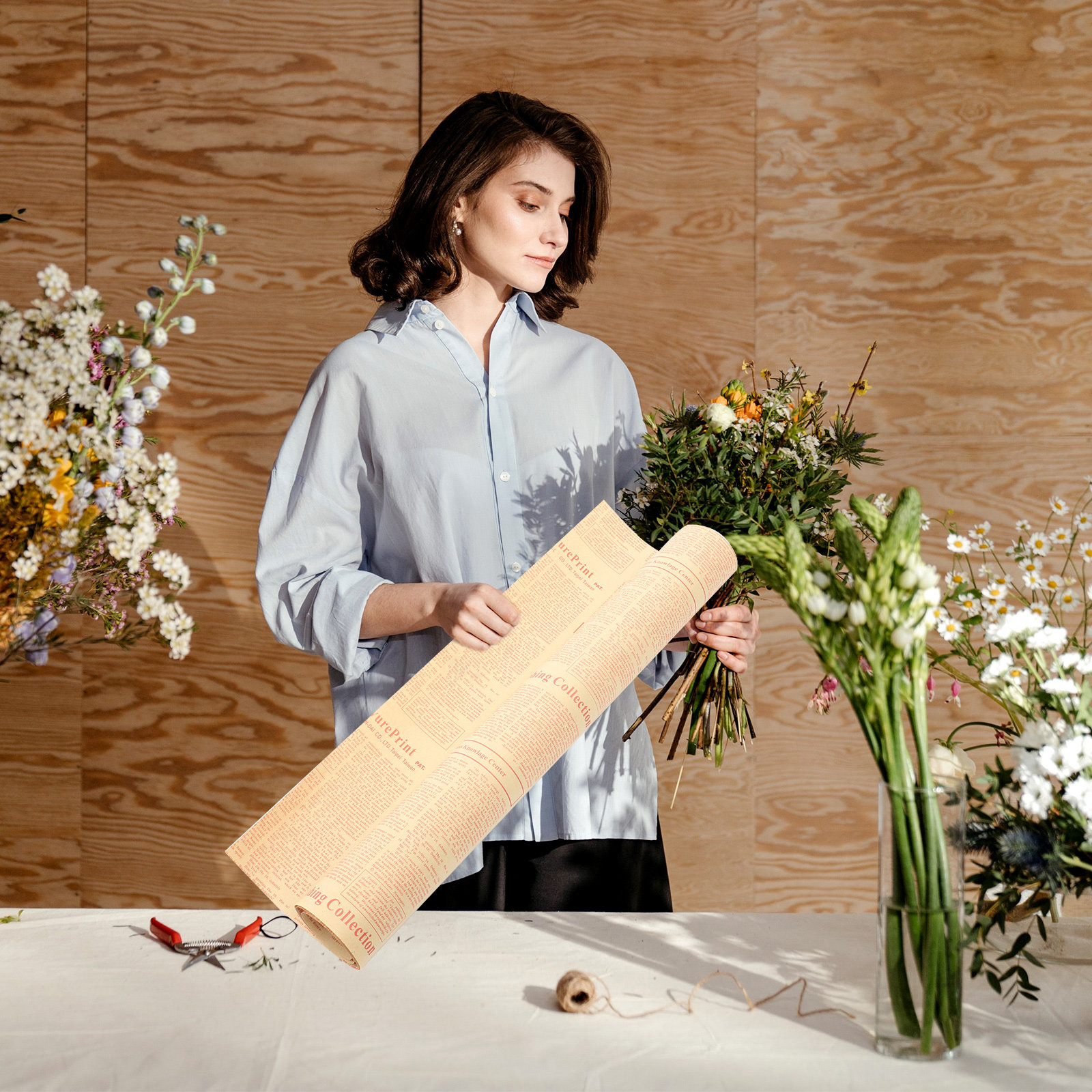 20Pcs Kraft Wrapping Paper Vin – обзор и цена Flower Wrap Kraft