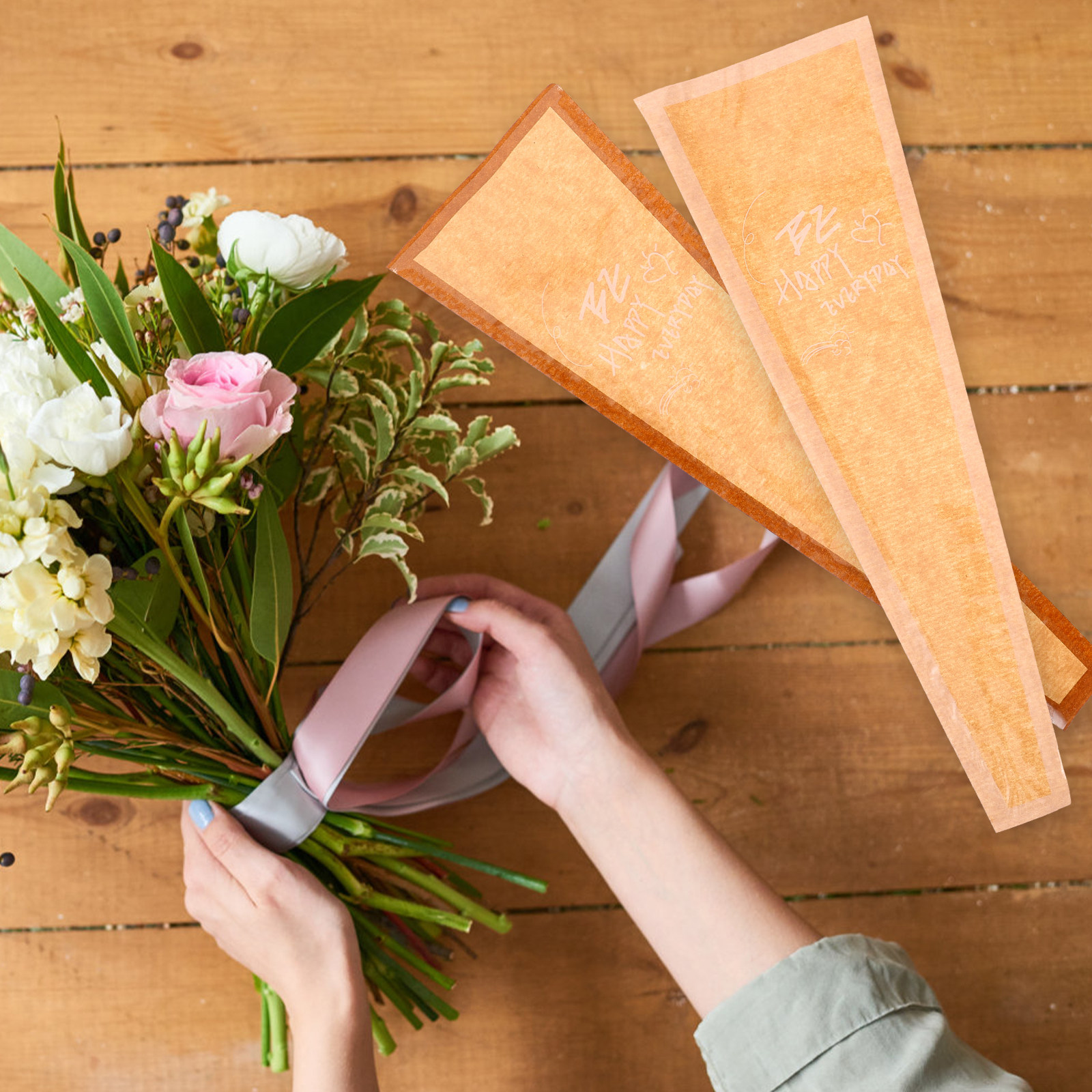 60Pcs Flower Wrapping Supplies – обзор и цена Flower Wrap Kraft