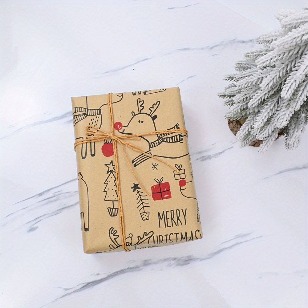 1roll Vintage Reindeer Kraft W – обзор и цена Flower Wrap Kraft