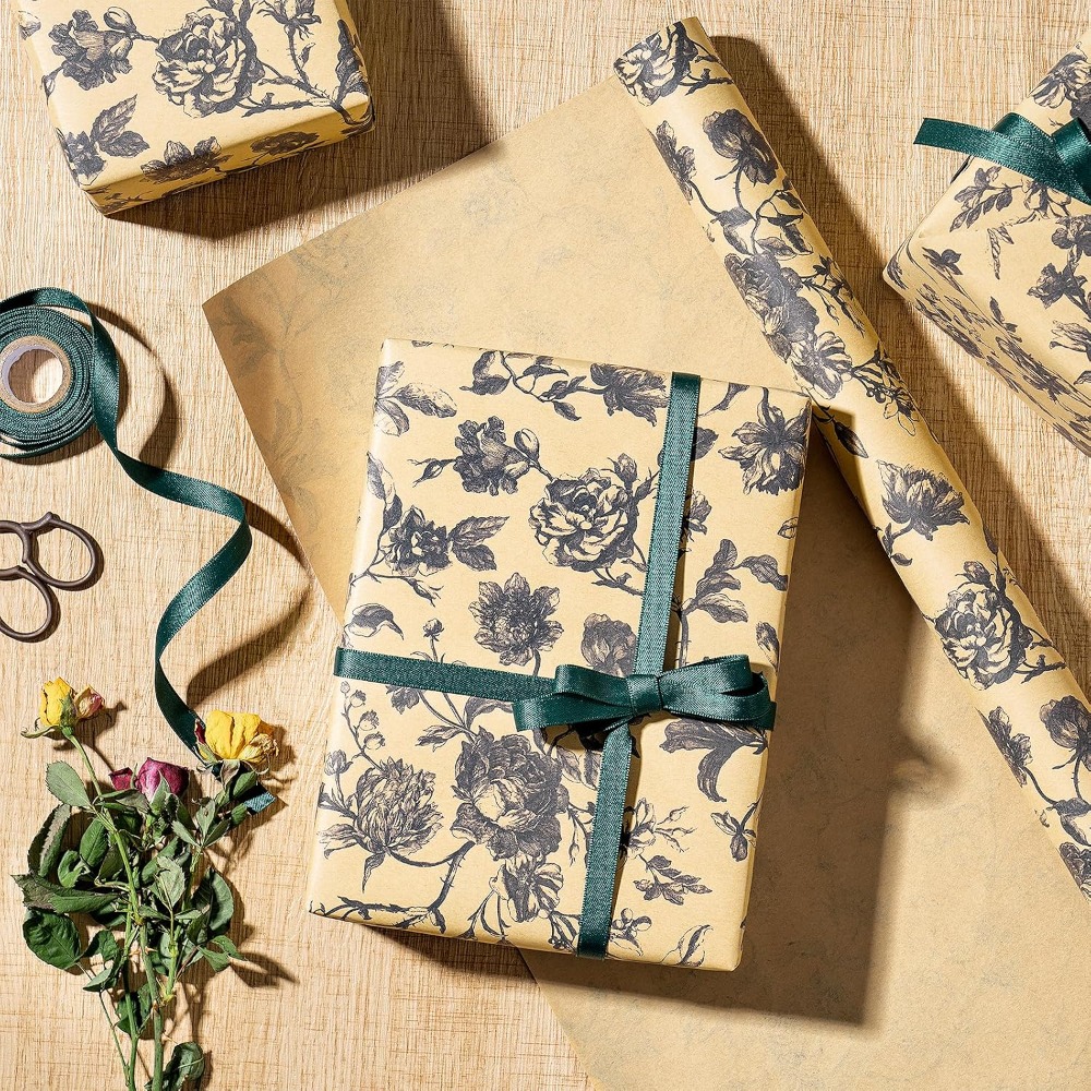 Vintage Kraft Floral Wrapping  – обзор и цена Flower Wrap Kraft
