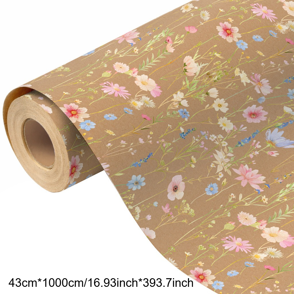 1 Roll of Vintage Forest Flora – обзор и цена Flower Wrap Kraft