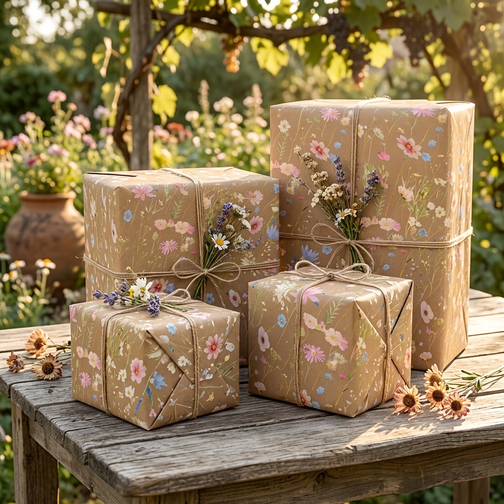 1 Roll of Vintage Forest Flora – обзор и цена Flower Wrap Kraft