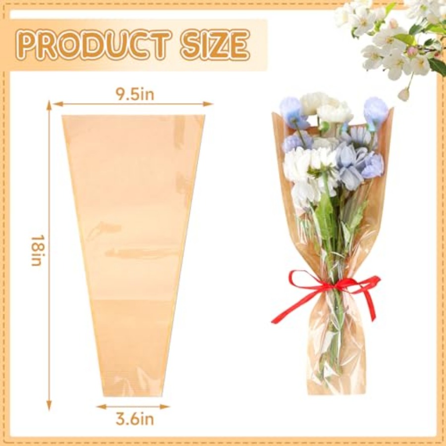 40Pcs Flower Wrapping Bags Kra – обзор и цена Flower Wrap Kraft